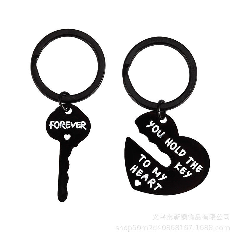 Wholesale You Hold The key to Couple Stainless Steel Creative Keychain